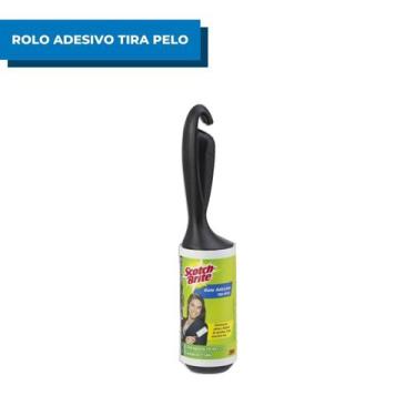 Imagem de Rolo Adesivo Scotch Brite Tira Pelos e Fiapos Com 21 Folhas 3M