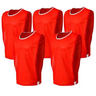 Imagem de Kit colete 5 pçs liso esportivo futebol trb adulto em poliéster - TRB 