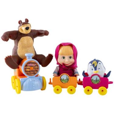 Imagem de Brinquedo Trenzinho Para Brincar Masha e o Urso para Crianças +3 Anos 