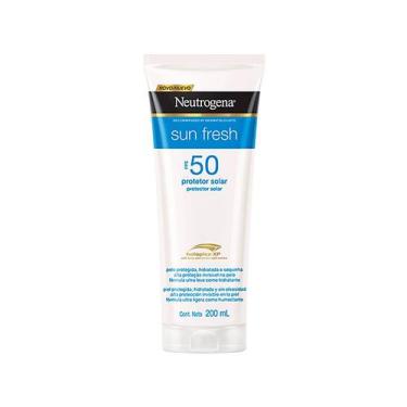 Imagem de Protetor Solar Corporal com 200ml Neutrogena Sun Fresh FPS 50 rapida a