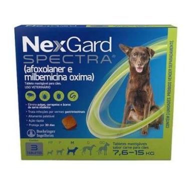 Imagem de Nexgard spectra m 2gr (7,6-15kg) x3 combo - cx - 3cp, AZUL, 0,5