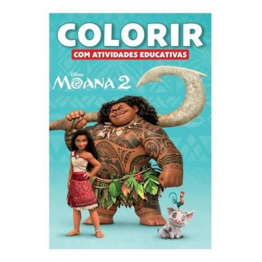 Imagem de Livro infantil - disney colorir atividades educativas - moana 2 - Ride