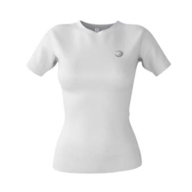 Imagem de Babylook Feminino Branco Poliamida Treino Corrida Academia-Feminino