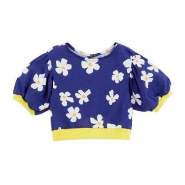 Imagem de Blusa Fábula Malha Flor Lindinha Azul-Feminino