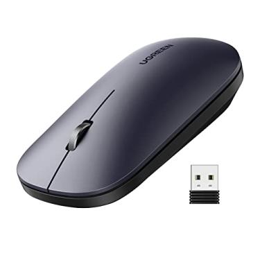 Imagem de UGREEN Mouse sem fio 2.4G, mouse óptico ultrafino sem fio, 4000 DPI, portátil pequeno e plano para PC, laptop, Chromebook, MacBook - preto