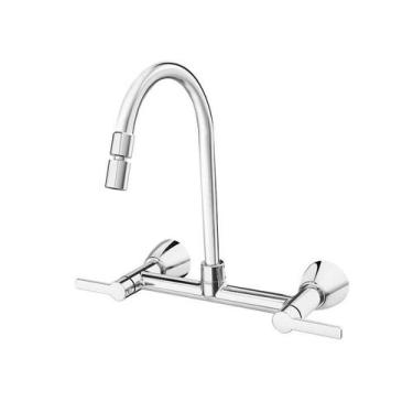 Imagem de Torneira Misturador para Cozinha Docol Gali Parede, Cromado - 00801206