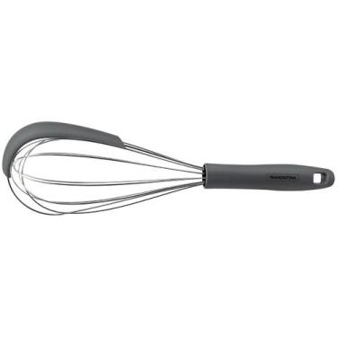 Imagem de Batedor/Fuê  Inox Cinza 31cm Tramontina Moldê, Cinza, 1 unidade