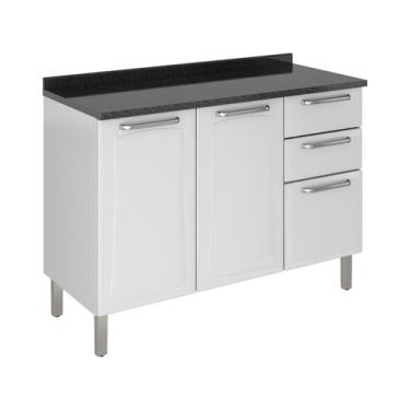 Imagem de Balcão de Cozinha IG3G2-120 Társila Itatiaia Branco Neve, Branco