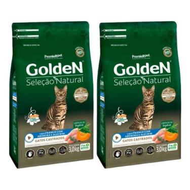 Imagem de Kit 2 Ração Premier Seleção Natural Gato Castrado Frango 3Kg