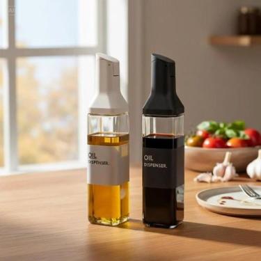 Imagem de Galheteiro Vidro Azeite Vinagre Óleo Bico Dosador Temperos Cozinha Ser
