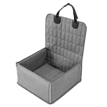 Imagem de Capa de assento de carro para animais de estimação de luxo impermeável antiderrapante cinza