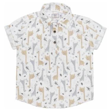 Imagem de Camisa Infantil Look Jeans Bata Curta Estampada, 02