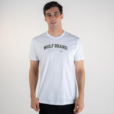Imagem de Camiseta Acostamento Brand Wolf Branca-Masculino