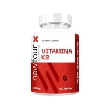 Imagem de Vitamina K2 500mg 60 cápsulas New Four Sem sabor Sabor:Sem sabor, Sem 