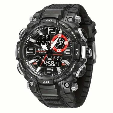 Imagem de Relógio SMAEL À Prova D'água Esportivo Vermelho-Masculino