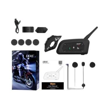 Imagem de Intercomunicador Bluetooth Para Capacete De Moto EJEAS V6 pro À Prova 