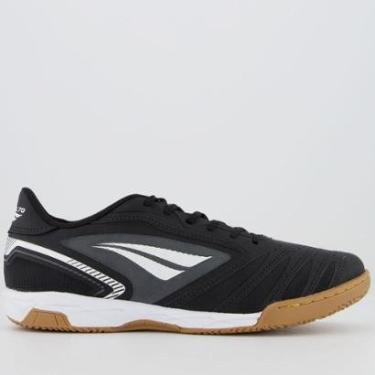 Imagem de Chuteira Penalty Brasil 70 Y-1 Futsal Preta e Cinz-Masculino