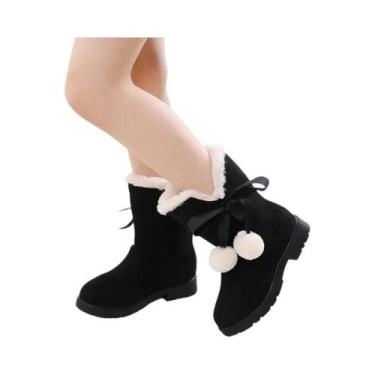 Imagem de Botas De Neve De Pelúcia Para Meninas, Antiderrapantes, Acolchoadas Em