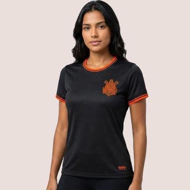 Imagem de Camisa Corinthians Feminina Preta Estilo Torcedora-Feminino