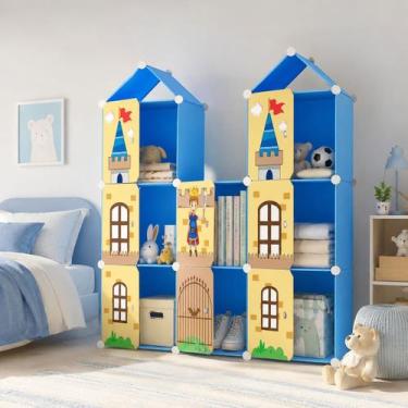 Imagem de Guarda Roupa Modular Infantil Castelo Organizador De Brinquedos Menino
