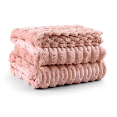 Imagem de Cobertor Manta Alaska Casal Queen 2,40m X 2,20m Manta Flannel Soft - Blush Rose - 100%...