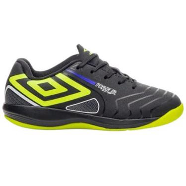 Imagem de Tênis Umbro Futsal Pro 5 Infantil, Preto, Verde, 32