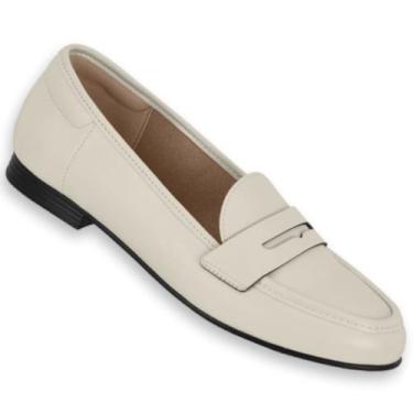 Imagem de Sapato Mocassim Beira Rio 4324.100 Feminino, Off white, 38