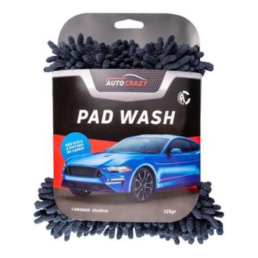 Imagem de Esponja Pad Wash Microfibra Automotivo Auto Crazy Tipo Luva, Preto