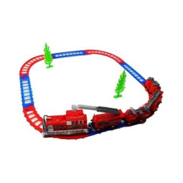 Imagem de Trem Trenzinho Ferrorama Real Train - 13 Peças - WellKids, Vermelho