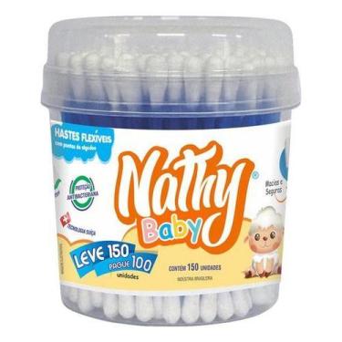 Imagem de Hastes Flexíveis Nathy Baby Pote Antigerme Limpeza Suave