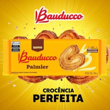 Imagem de Palmier Bauducco 100g  Biscoito Folhado Doce e Crocante Tradicional, P