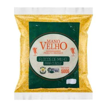 Imagem de Flocos de Milho Orgânico Flocão Milho Cuscuz Mano Velho 500g