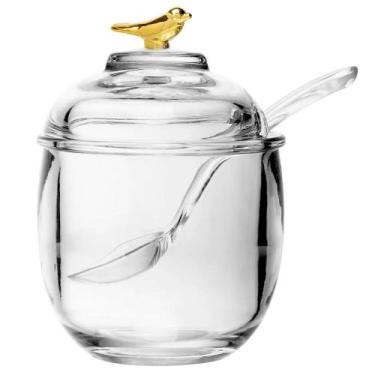 Imagem de Açucareiro com Tampa Golden Bird 150ml em Cristal - Wolff