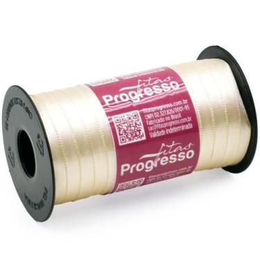 Imagem de Fita de Cetim Nº 01 7mm com 100 Metros - Fitas Progresso, 236 BEGE