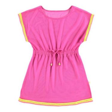 Imagem de Saída de Praia Infantil Telada Detalhe Pom Pom Boca Grande -, Pink, 12