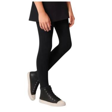 Imagem de Meia Calça Fio 80 Infantil Algodão Selene 9555.002, Preto, EG