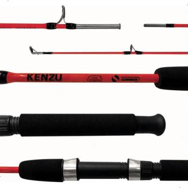 Imagem de Vara Molinete 2 Partes Kenzu Summer 1,00m 8 14lbs Maciça Leve Pesca Pe