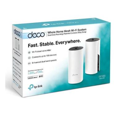 Imagem de Kit Roteador TP-Link Wi-Fi Mesh Gigabit 5GHz Deco M4
