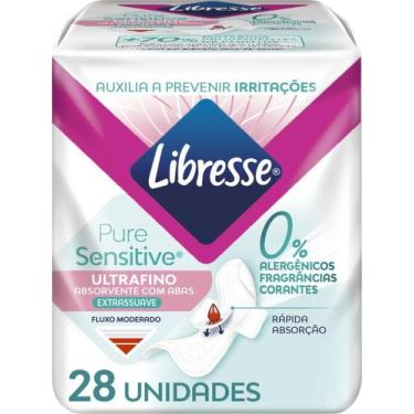 Imagem de Absorvente Com Abas Libresse Pure Sensitive Ultrafino Dia 28 Unidades