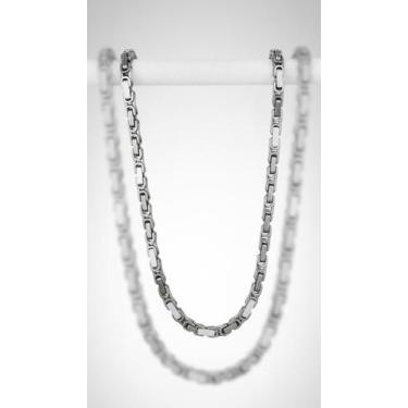 Imagem de Conjunto Corrente e Pulseira Peruana 4mm Aço Inox - Congratulations St