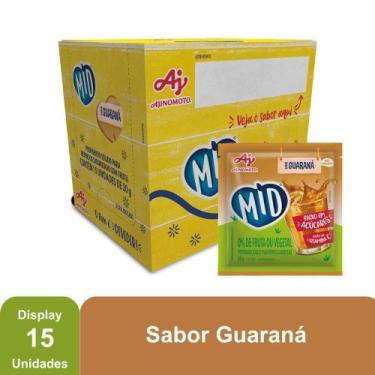Imagem de Kit Refresco em Pó MID Sabor Guaraná Com 15 Unidades de 20g - MID®