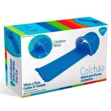 Imagem de Colchao inflavel com cobertura 183x75cm zippy - Brizi, Azul, UN