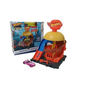 Imagem de Hot wheels pista city downtown hamburgueria 