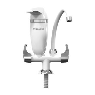 Imagem de FILTRO DE AGUA ACQUABIOS COM TORNEIRA BRANCA e CROMADA PREMIUM BANCADA