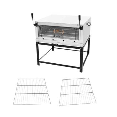 Imagem de Forno Gás Industrial com Pedra Refratária Venâncio Gás GLP Firi110 Inox 243L 2 Grades Extras