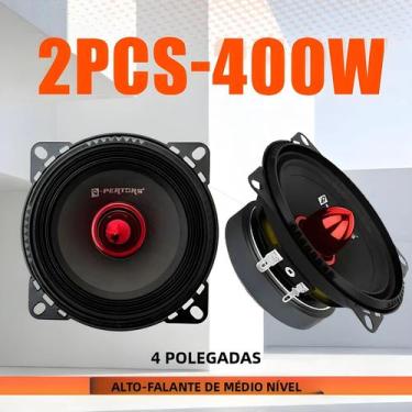 Imagem de Alto-falante Universal Para Carro De 4 Polegadas 400W, 2 Peças, Médio 
