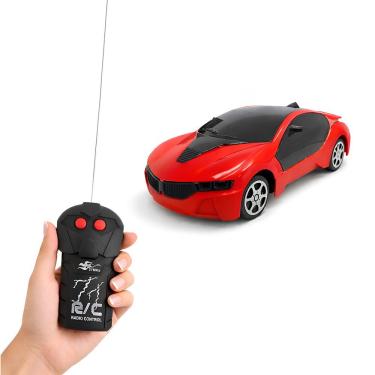 Imagem de Carrinho de Controle Remoto Mini Bmw I8 com Iluminação Interna Colorida Vermelho Draik