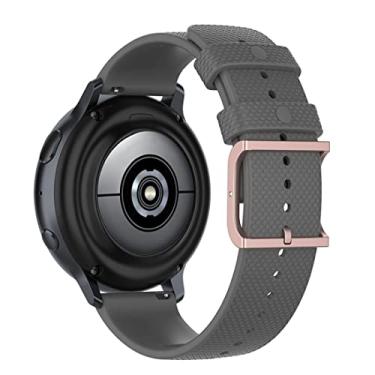 Imagem de Pulseira Moderna V2 20mm Fivela Rose compatível com Samsung Galaxy Watch 3 41mm - Galaxy Watch Active - Galaxy Watch 42mm - Marca LTIMPORTS (Cinza)