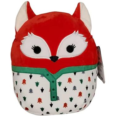 Imagem de Pijama de pelúcia oficial KellyToy Squishmallows de 20 cm, brinquedo de pelúcia para o inverno (Raposa Lexi no pijama de Natal)
