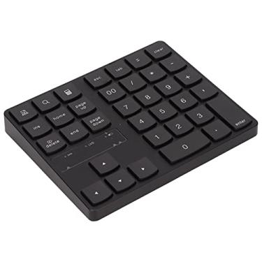 Imagem de Teclado numérico sem fio de 35 teclas, teclado numérico usb 2.4g design ergonômico teclado numérico de recuperação rápida silenciosa teclado para jogos com uma mão para desktop portátil